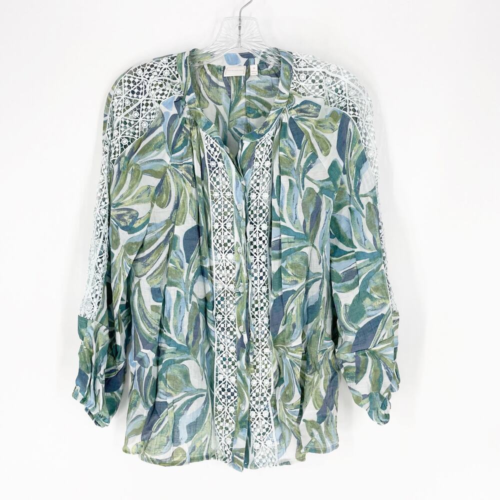 Zac & Rachel Long Sleeve Button-Up Top Size Medium